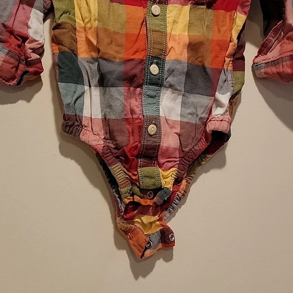 Baby Gap 12- 18 months plaid shirt Baby Boy Shirt Long Sleeve Dress Shirt One